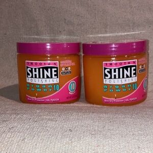 2 Pack Smooth N Shine Anti Frizz Blow Dry Protection Argan Gel Schwarzkopf 16oz